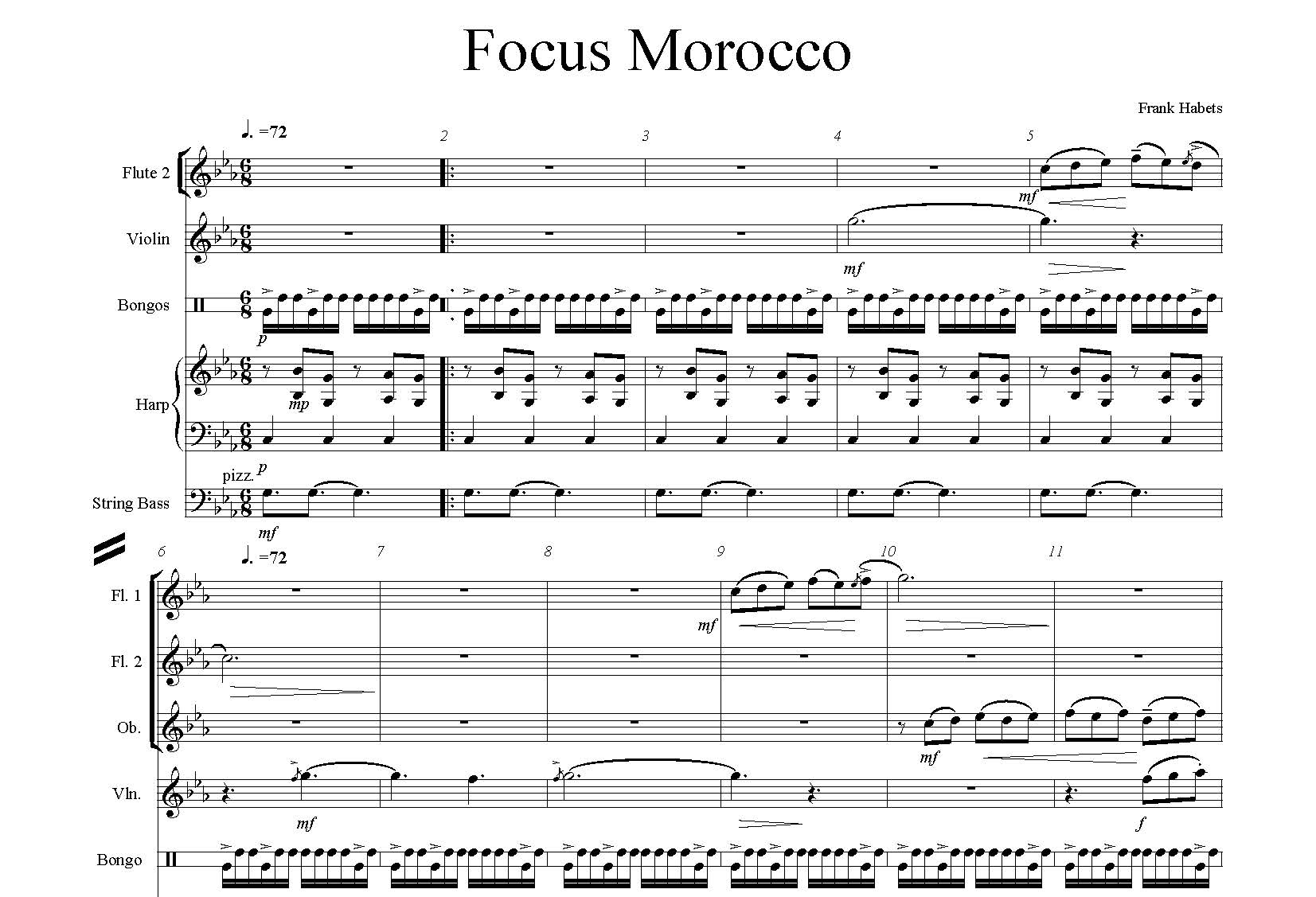 Focus Morocco(complete) - partituur